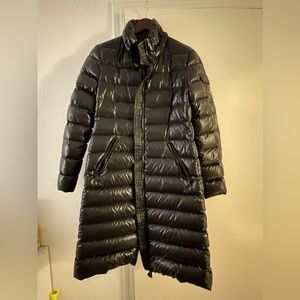 Moncler long jacket black sz 2